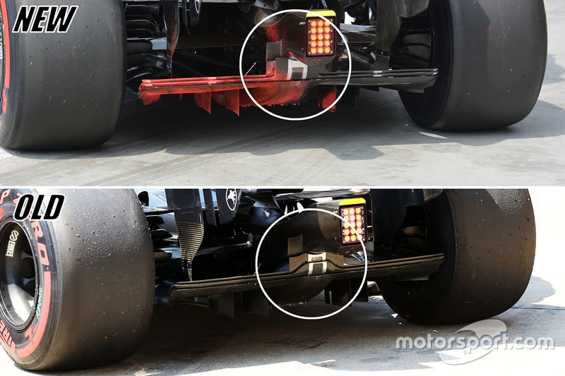 McLaren MP4-31: Diffusor, Vergleich