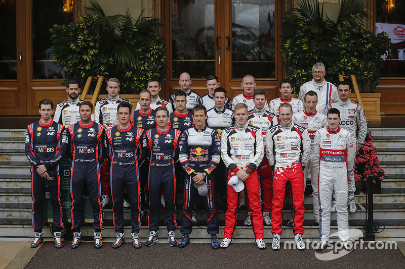 2018 WRC drivers group photo