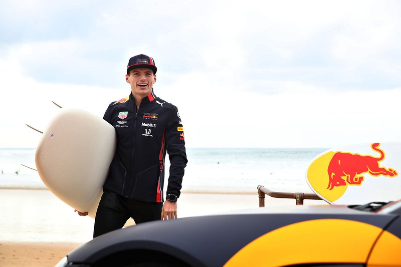Max Verstappen, Red Bull Racing se prepara para ir a surfear
