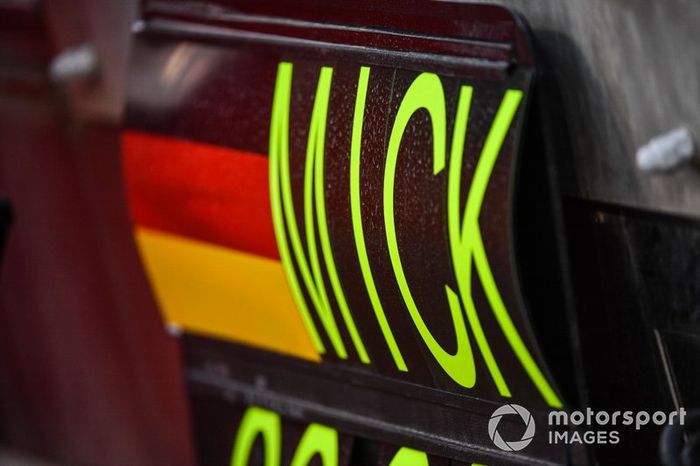 Mick Schumacher, Ferrari, pit board