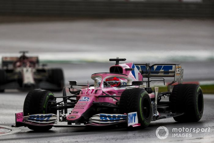 Sergio Perez, Racing Point RP20, Kimi Raikkonen, Alfa Romeo Racing C39