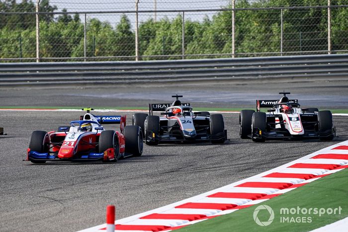 Robert Shwartzman, Prema Racing, Nikita Mazepin, Hitech Grand Prix y Marcus Armstrong, ART Grand Prix 