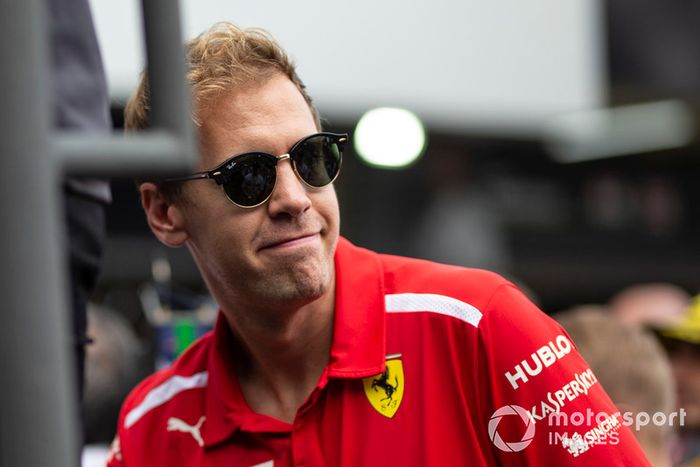 Sebastian Vettel, Ferrari en el desfile de pilotos