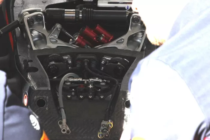 Detalle frontal del Red Bull Racing RB16