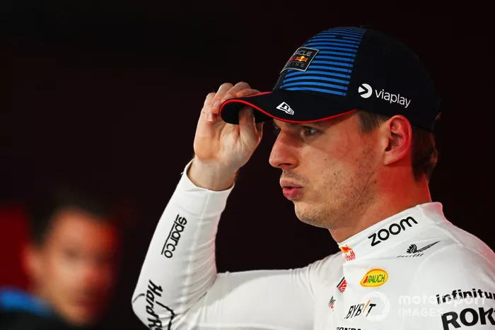 Max Verstappen, Red Bull Racing, s'adresse à la presse 