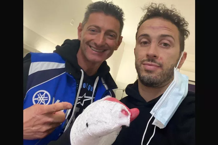 L'infortunio di Andrea Dovizioso