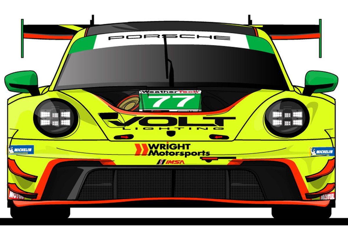 #77 Wright Motorsports Volt Racing, Porsche 911 GT3-R: Alan Brynjolfsson, Trent Hindman