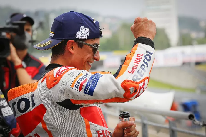 Podio: ganador de la carrera Marc Márquez, Repsol Honda Team