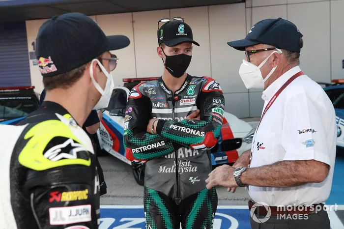 Johann Zarco, Avintia Racing, Fabio Quartararo, Petronas Yamaha SRT, Carmelo Carmelo Ezpeleta, CEO Dorna Sports