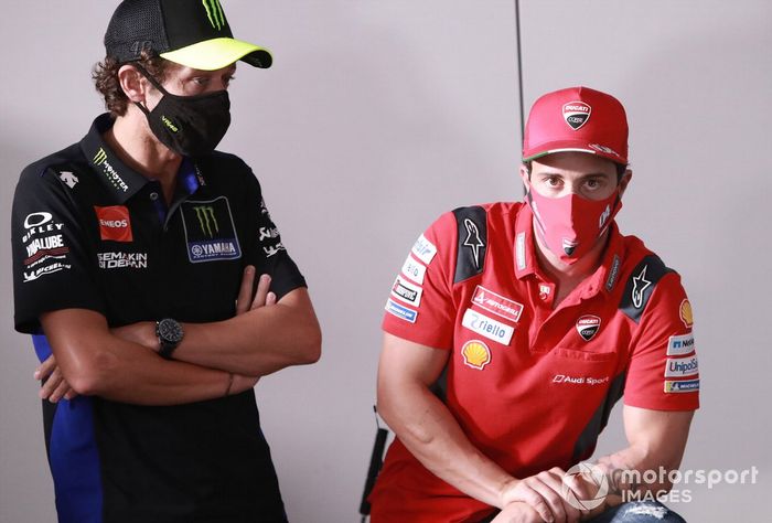 Valentino Rossi, Yamaha Factory Racing,  Andrea Dovizioso, Ducati Team