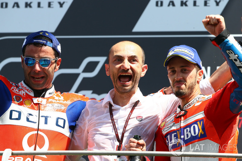 1. Andrea Dovizioso, Ducati Team; 3. Danilo Petrucci, Pramac Racing