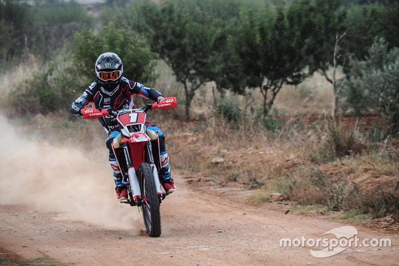 Joan Barreda entrenando, Monster Energy Honda