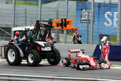 Sebastian Vettel, Ferrari SF16-H retired from the race when his rear tyre exploded