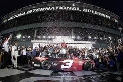 Austin Dillon, Richard Childress Racing Chevrolet Camaro celebrates his win