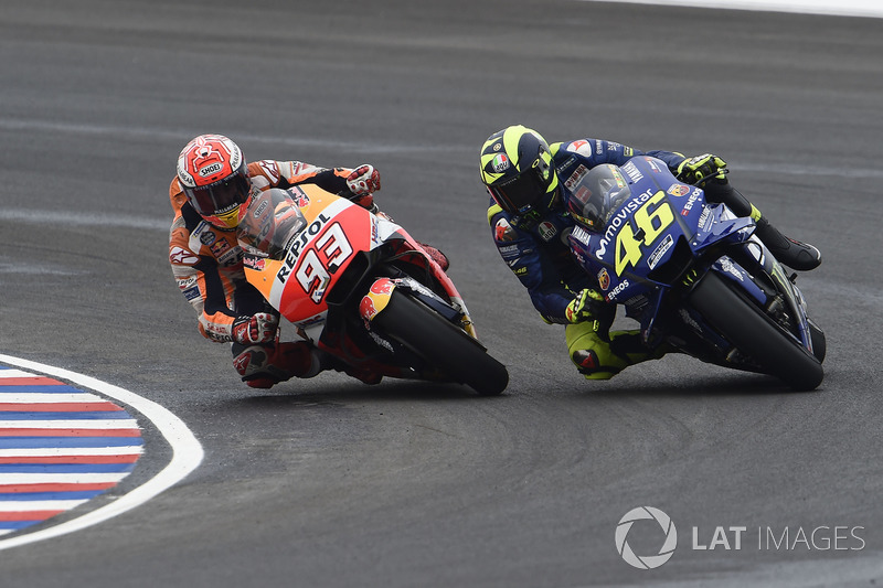 Accidente de Marc Márquez, Repsol Honda Team y Valentino Rossi, Yamaha Factory Racing