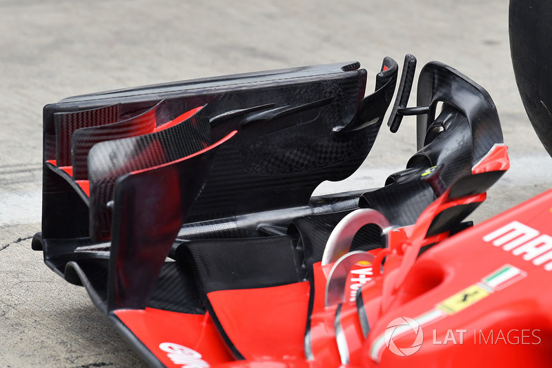 Ferrari SF71H detalle del ala frontal