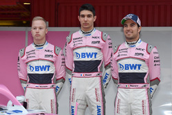 Nikita Mazepin, Sahara Force India F1, Esteban Ocon, Sahara Force India F1 and Sergio Perez, Sahara Force India