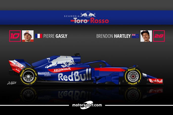 Pierre Gasly 12 Brendon Hartley 3
