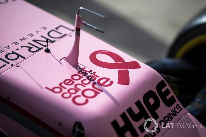 Detalle del morro del VJM10 de Force India