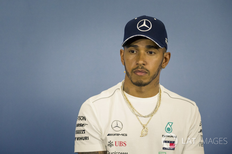 Lewis Hamilton, Mercedes-AMG F1, nella conferenza stampa