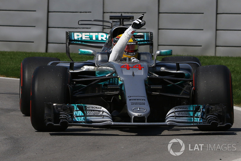 Race winner Lewis Hamilton, Mercedes-Benz F1 W08