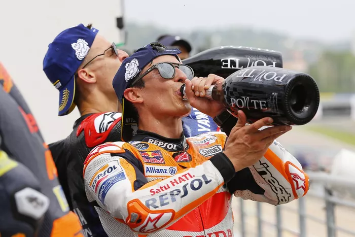 Podio: ganador de la carrera Marc Márquez, Repsol Honda Team