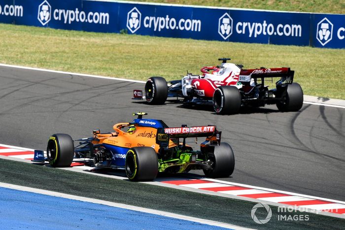 Robert Kubica, Alfa Romeo Racing C41, Lando Norris, McLaren MCL35M