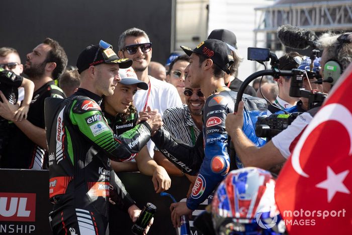 Jonathan Rea, Kawasaki Racing Team WSBK, Toprak Razgatlioglu, Pata Yamaha WorldSBK