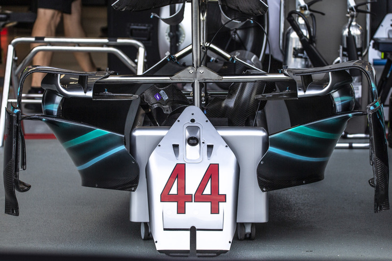 Detalle de la nariz Mercedes AMG F1 W09
