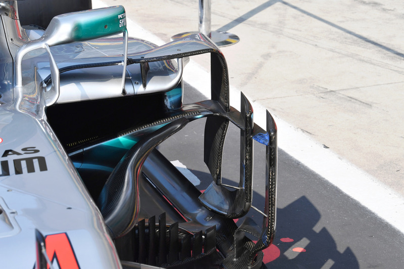 Mercedes AMG F1 W09 barge board detail
