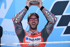 Podium : le deuxième, Andrea Dovizioso, Ducati Team