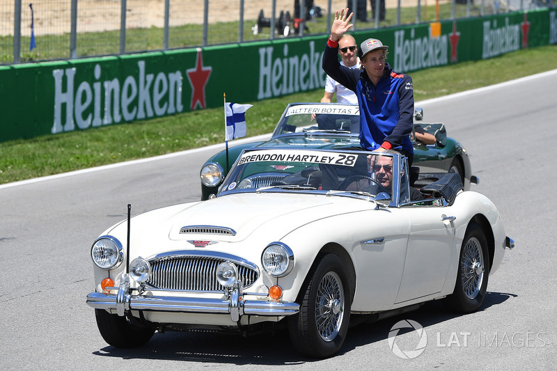 Brendon Hartley, Scuderia Toro Rosso on the drivers parade
