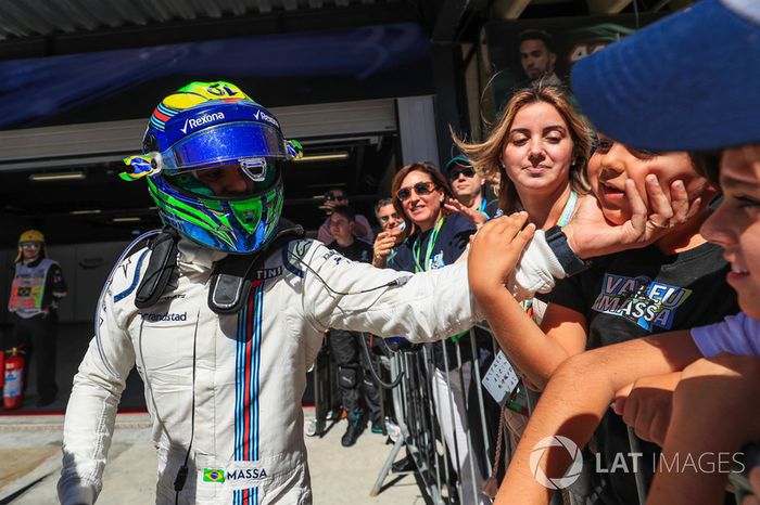 Felipe Massa, Williams celebrates in parc ferme