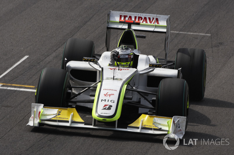 Jenson Button, Brawn GP BGP001 celebrate