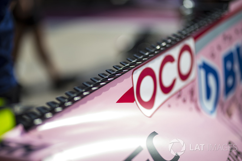 Detalle del capó motor del Sahara Force India VJM10