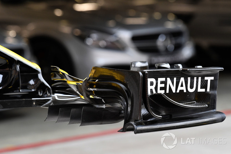 Renault Sport F1 Team R.S. 18, detalle del alerón delantero