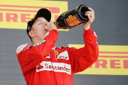 Podio: tercer lugar Kimi Raikkonen, Ferrari