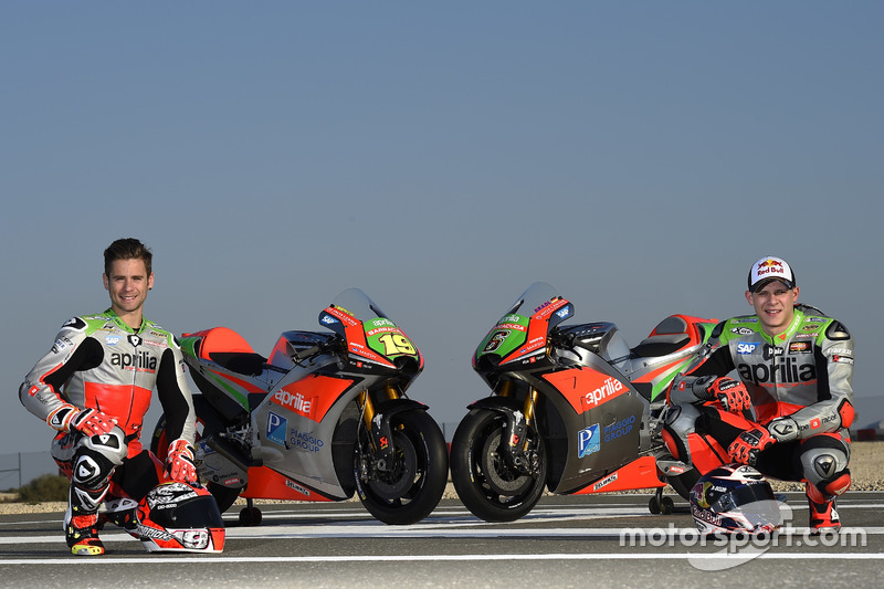 Alvaro Bautista und Stefan Bradl, Gresini Racing Aprilia RS-GP 2016