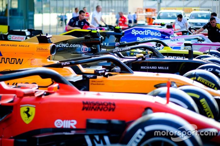 Ferrari SF90, McLaren MCL34,Haas F1 Team VF-19 , Renault F1 Team R.S.19, Racing Point