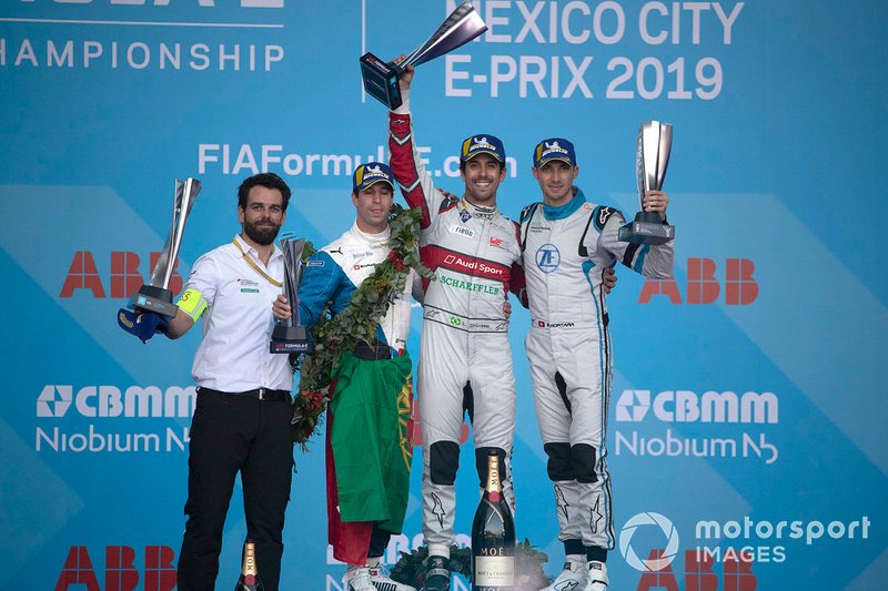 Podio: Ganador de la carrera Lucas Di Grassi, Audi Sport ABT Schaeffler, 2º Antonio Felix da Costa, BMW I Andretti Motorsports, 3º Edoardo Mortara, Venturi Formula E