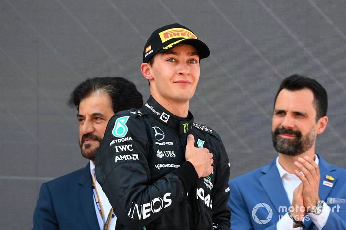 Podio: tercer lugar George Russell, Mercedes-AMG