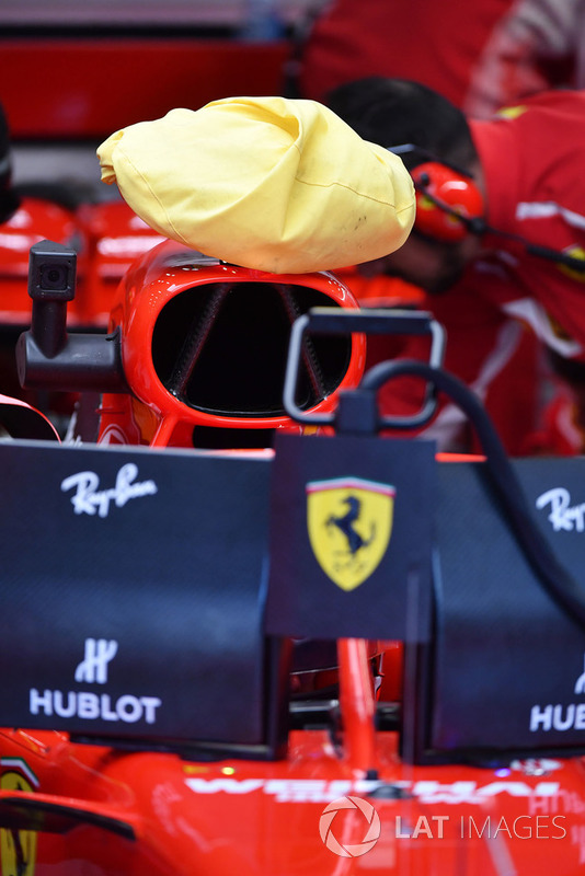 Ferrari SF71H with cover on camera