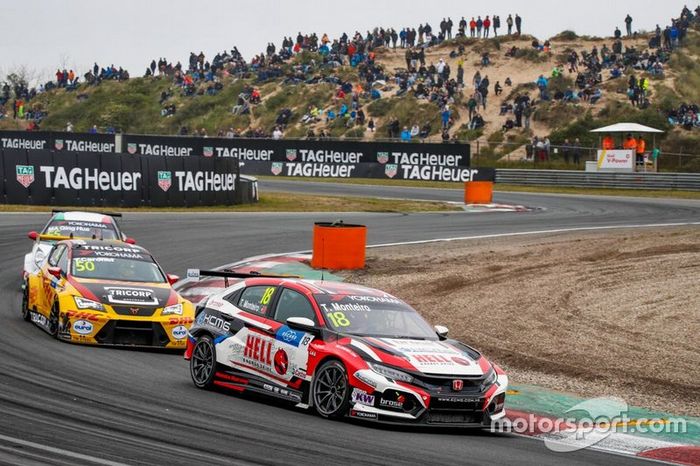 Tiago Monteiro, KCMG Honda Civic Type R TCR; Tom Coronel, Comtoyou DHL Team CUPRA Racing CUPRA TCR