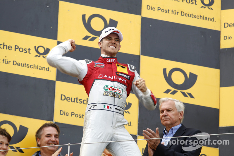 Podium: Race winner Edoardo Mortara, Audi Sport Team Abt Sportsline, Audi RS 5 DTM