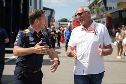 Christian Horner, jefe de equipo de carreras de Red Bull y Dietrich Mateschitz, CEO y fundador de Re