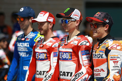 Alex Rins, Team Suzuki MotoGP, Andrea Dovizioso, Ducati Team, Jorge Lorenzo, Ducati Team, Marc Marquez, Repsol Honda Team