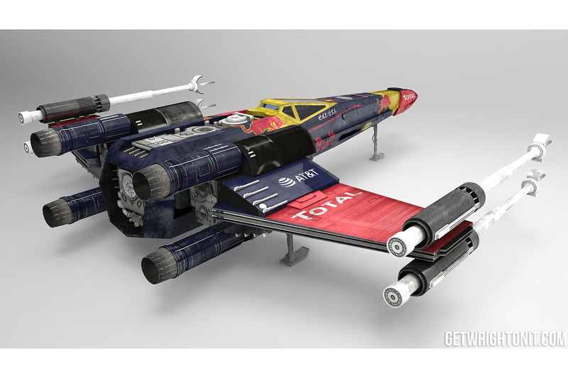 Star Wars X-Wing - Red Bull Racing renk düzeni ile