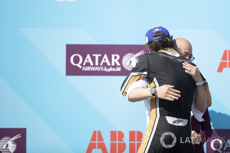 Jean-Eric Vergne, Techeetah, celebra su victoria