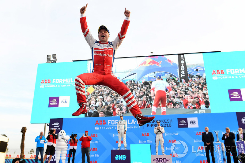 Podio: Ganador de la carrera Felix Rosenqvist, Mahindra Racing