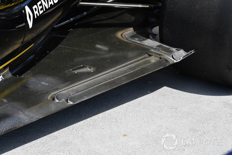 Detalle del fondo plano del Renault Sport F1 Team R.S. 18